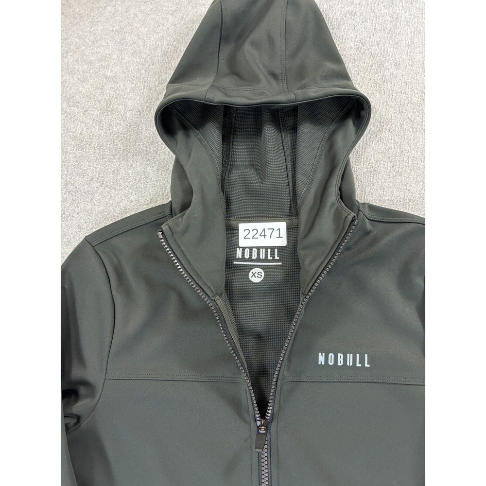 NOBULL Full Zip Athletic Fit Hoodie Running Jacket (Men's XS)‎ Gray - Picture 4 of 13